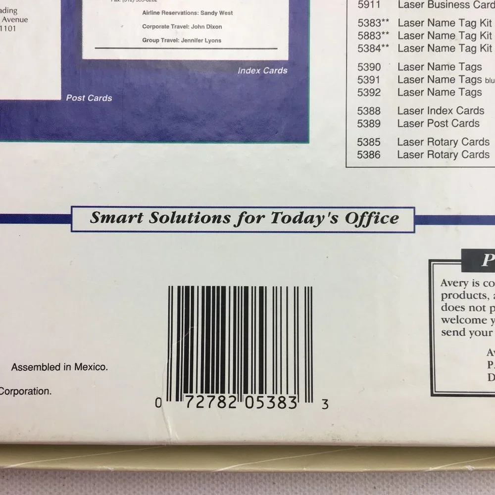 Avery Laser Name Tag Kit #5383 Pin Style 50 Tag Holders 64 Name Tags Professiona